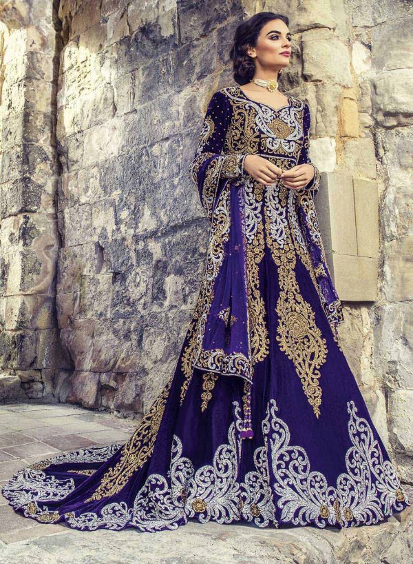 Royal blue hotsell asian wedding dress